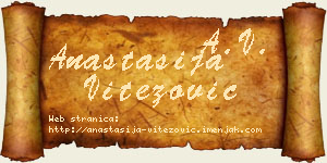 Anastasija Vitezović vizit kartica